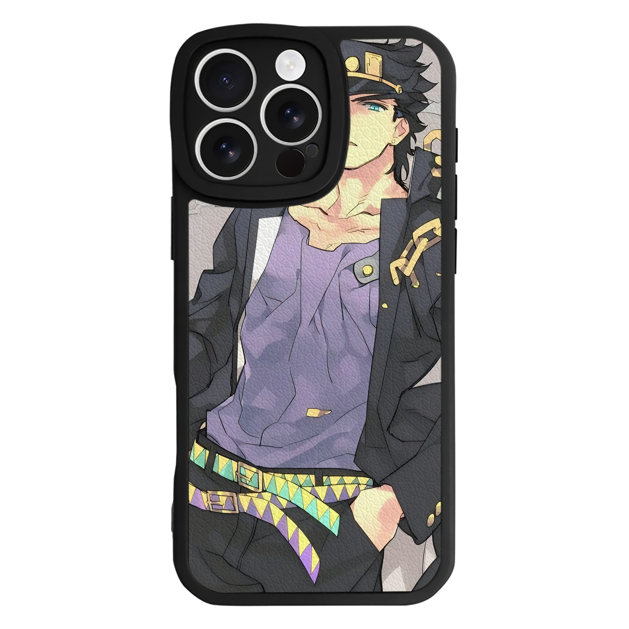 （画像用） ジョジョの奇妙な冒険 JoJo's Bizarre Adventure 【iPhone 16シリーズ対応】シリコンスマホケース（レザー調） 材質：シリコン